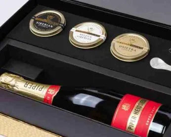 3 x 30g — $430 (includes non-alcoholic Champagne, spoon, and key inside a golden box) Option 3 of 3.