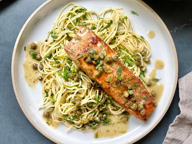 Salmon piccata recipe.